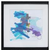 Blue Abstract Print