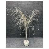 Stems In Glass Vase w/ Metal Stand