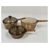 Visions Vision Ware Glass Cookware / 3 pc