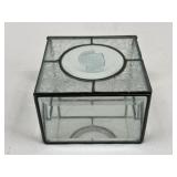 Glass Trinket Box w/ Mirror Bottom