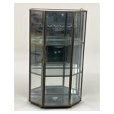 Glass Tabletop Curio with Mirrored Back