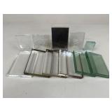 Frameless Glass & Plastic Photo Holders/ 11 pc