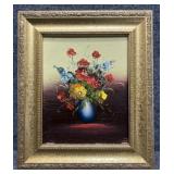 Original Floral Painting on Panel