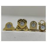 Mini Mantle Clocks / 4 pc