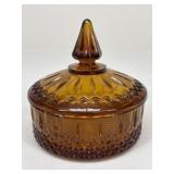 Indiana Glass Amber Candy Dish