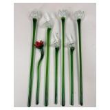Glass Floral Stems / 7 pc