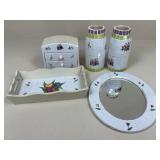 Mosaic Tile Vases, Mirror, Tray +