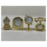 Circa & Elgin Mini Mantle Clocks / 4 pc