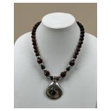 Sterling Silver & Stone Necklace