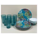 Melamine Plates, Bowls & Plastic Tumblers