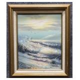 Original Painting on Canvas Signed Sandra