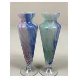 Pair Of Art Glass Vases