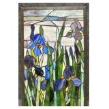 Blue Iris Stained Glass w/Chain