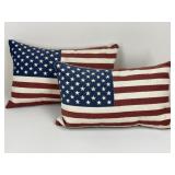 Pair of American Flag Pillows