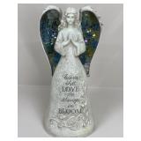 Faux Concrete Angel w /  Mosaic Wings