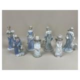 Porcelain Figurines / 7 pcs