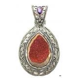 Sterling Silver & Drusy Pendant