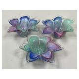 Art Glass Bowls / 3 pc