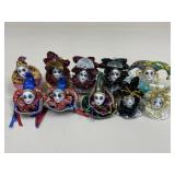 Porcelain Jester Busts / 5 pc