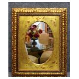 Ornate Oval Gold Framed Mirror