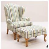 Ethan Allen Chair & Ottoman