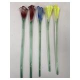 Art Glass Floral Stems / 5 pc