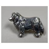 Sterling Silver "Collie" Pin