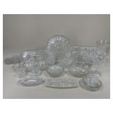 Crystal Candle Holder, Serving Platters, Bowls +