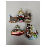 Glass Ornaments / 5 pc