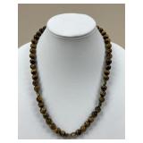 Tigers Eye Necklace w/ Sterling Silver Clasp