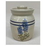 Marshall Pottery Bluebonnet Crock W/ Lid