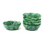 Hand Painted Italian Cabbage Bowls - 6 pc