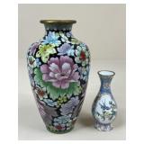 Cloisonnï¿½ Vases / 2 pc