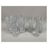 Crystal Vases / 6 pc
