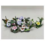 Ceramic Hummingbird Figures / 6 pc