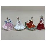 Royal Doulton Porcelain Figures / 4 pc