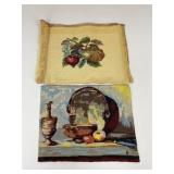 Cross Stitch w/ Unfinished Edges / 2pc