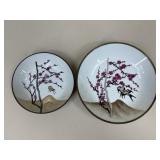 Pair Of Chinese Brass Encased Porcelain Bowls