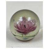 Floral Glass Paperweight