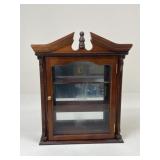 Wooden Mirror Back Display Cabinet