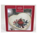 Lenox "Winter Greetings" Heart Candy Dish NIB