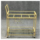 Metal & Glass Bar Cart