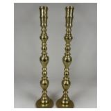 Pair of Tall Brass Decor Pieces