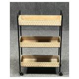 Wood & Metal 3-Tier Cart