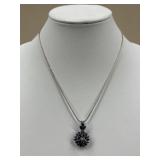 Sterling Silver necklace w/ Stone Pendant