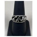 Sterling Silver Sz 8.5 African Savanna Ring