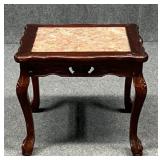 Marble Top End Table w/ Ball & Claw Feet