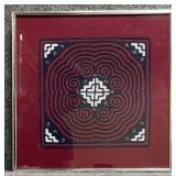 Vintage Hmong Embroidered Fabric Art