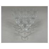 Etched Wine & Claret Glasses / 10 pc