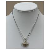 Sterling Silver Necklace w/ Heart Pendant